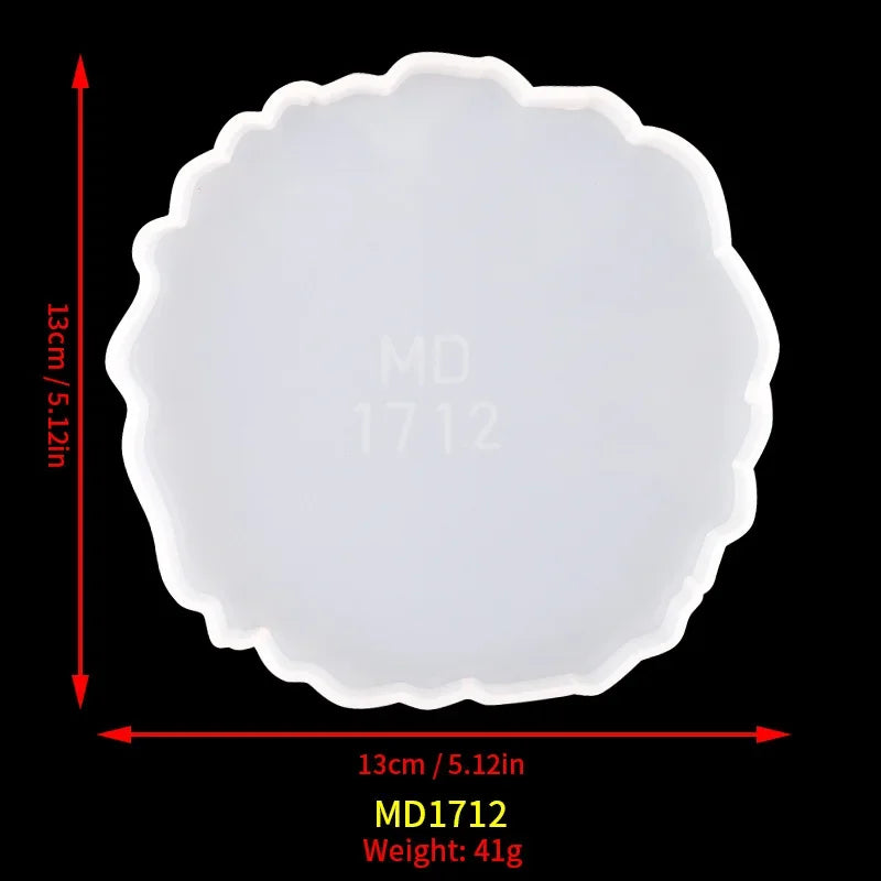 Flower-Shaped Silicone Coaster Mold for Epoxy Resin DIY