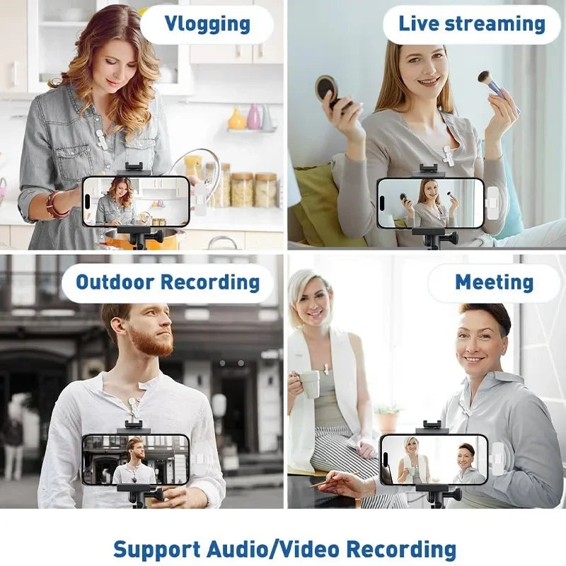 Wireless Lavalier Microphone with Noise Cancellation