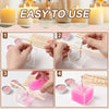 Demonstration of easy to use pre-waxed cotton candle wicks with metal sustainer tabs for candle making