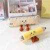 Cartoon Stationery Plush Pillow Set – Soft Ruler, Pencil & Notebook Pillows for Kids