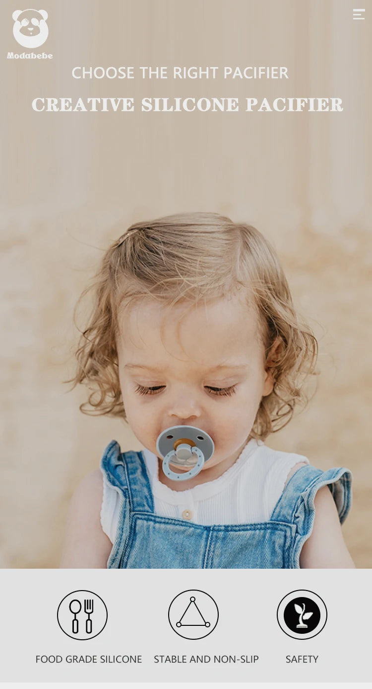 BPA-Free Silicone Baby Pacifier Set for Newborns