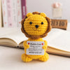 Handmade Crochet Lion Doll with Card