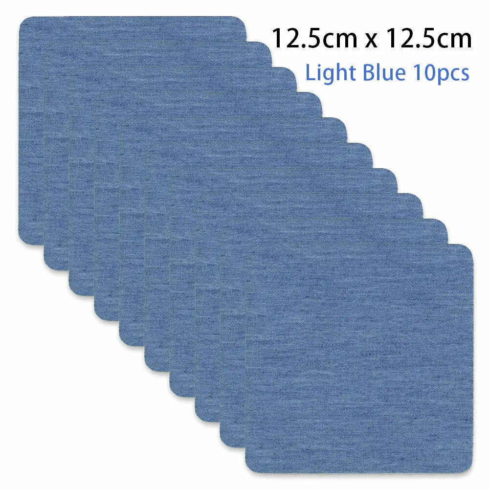 Iron-On Denim Patches for Jeans Repair & DIY Crafts