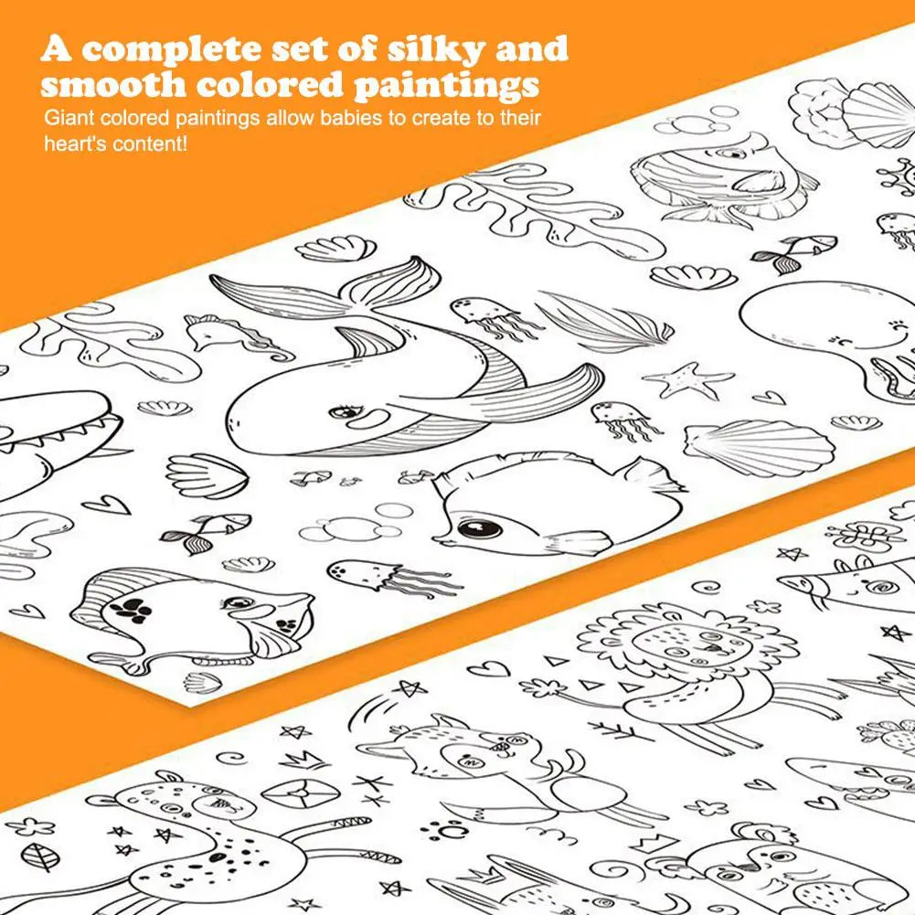 Kids' Creative Drawing Scroll with Fun Themes