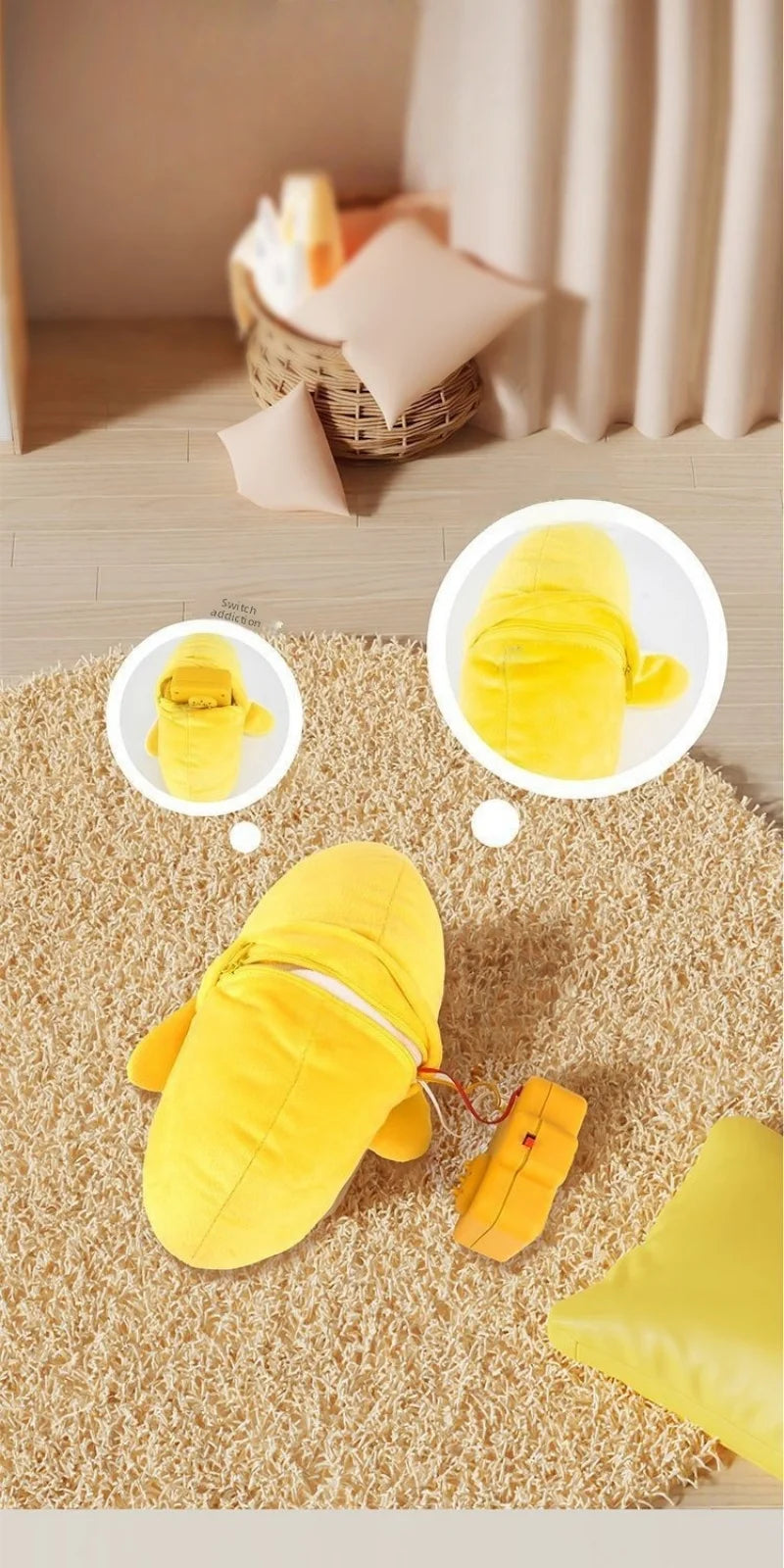 Musical Banana Plush Toy with Touch-Sensitive Piano