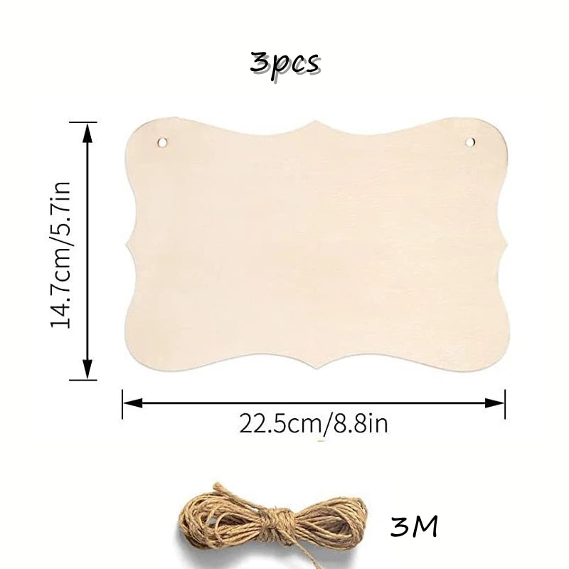 DIY Wooden Hanging Ornament Craft Kit (Set of 3)