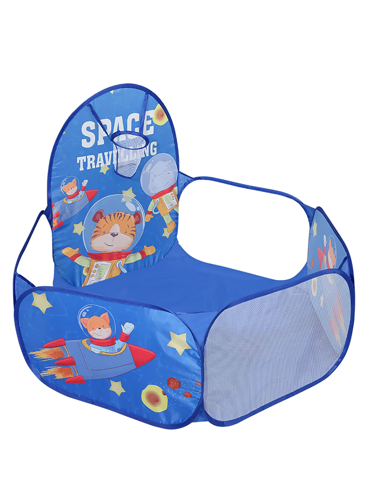 Foldable Kids Ball Pit with Basketball Hoop