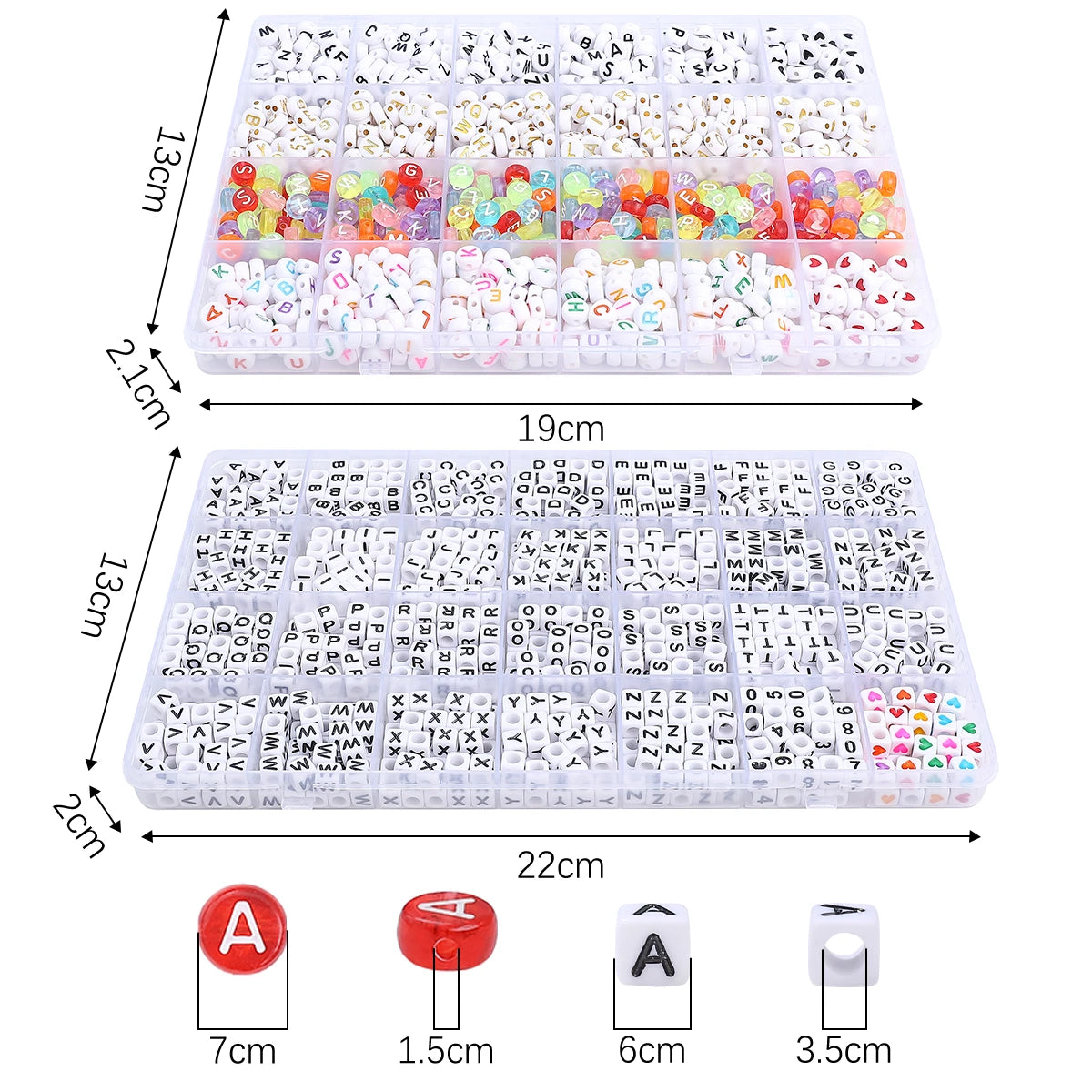 Acrylic Letter Bead Variety Pack for Jewelry Making