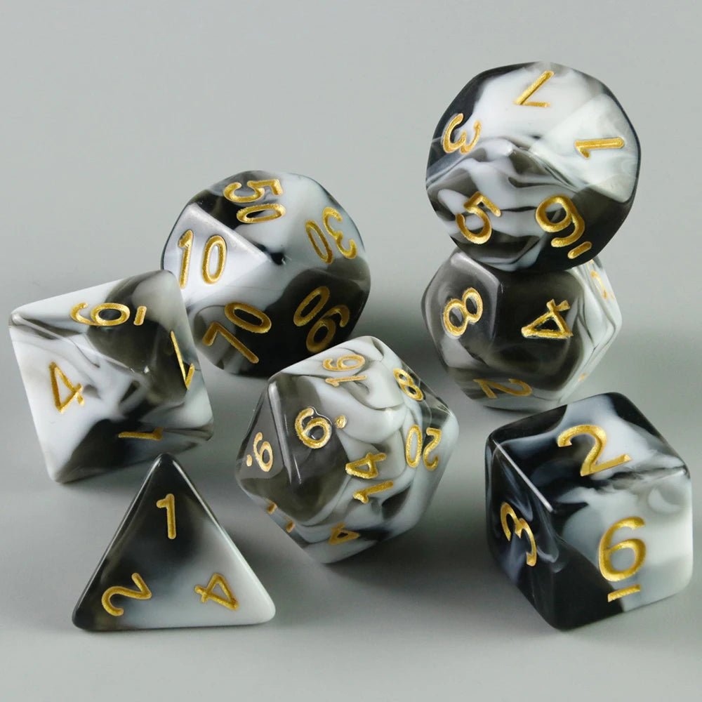 Acrylic Polyhedral Dice Set for Tabletop RPGs