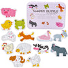 Montessori Wooden Animal Puzzle Set with Storage Box