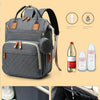 Large Waterproof Diaper Bag Backpack with Insulated Bottle Pocket