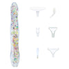 Glow-in-the-dark diamond painting pen with six interchangeable tips shown in various forms.