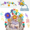 Sunflower Rainbow Baby Crib Toy with Foldable Arch