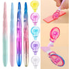 A set of diamond painting pens and roller tools in various shades of pink, purple, and blue.