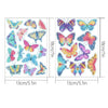 A sheet of sparkling diamond painting stickers featuring various colorful floral and butterfly designs.