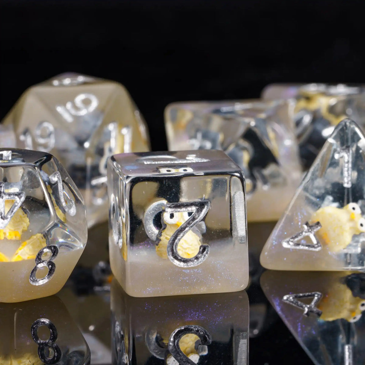 Cute Animal Resin Polyhedral Dice Set