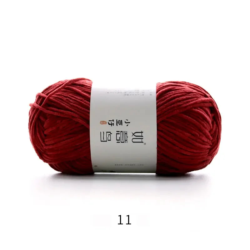 Soft Chenille Yarn for Knitting & Crochet - 50g Ball