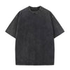 A dark gray oversized casual t-shirt with a crew neck and short sleeves.