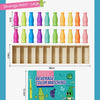 A box of beverage color matching game featuring various colored bottles and corresponding match cards.