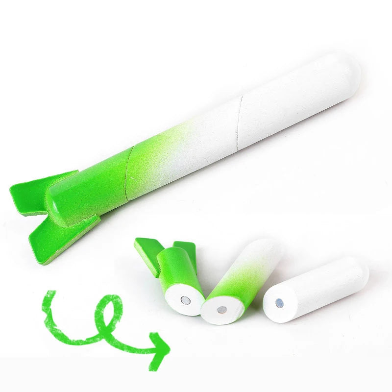 A magnetic wooden fruit and vegetable cutting toy set with green and white pieces shown diagonally.