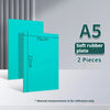 A5 size soft rubber printing plates in teal color, showing dimensions and quantity.