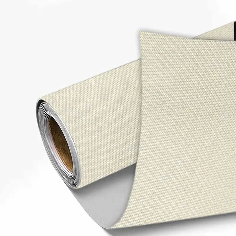 Roll of beige linen book binding cloth used for albums and scrapbooks