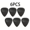 Six guitar picks with anti-slip grips, each measuring 0.7mm.