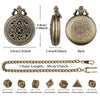 Vintage Pocket Watch Style Dice Set with 7 Polyhedral Metal Dice