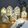 A set of white LED house-shaped decorative lights featuring hearts and stars for home, love, or Christmas ornaments.