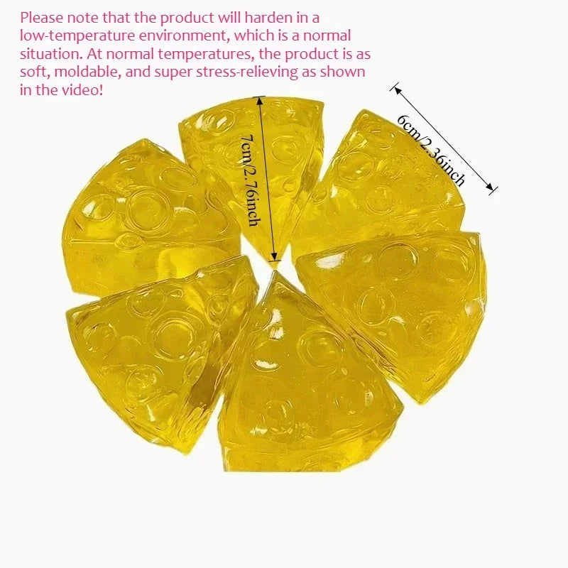 Squishy Mochi Cheese Fidget Toy for Stress Relief