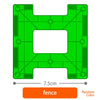 A green magnetic building block set shaped like the letter H for STEM learning.