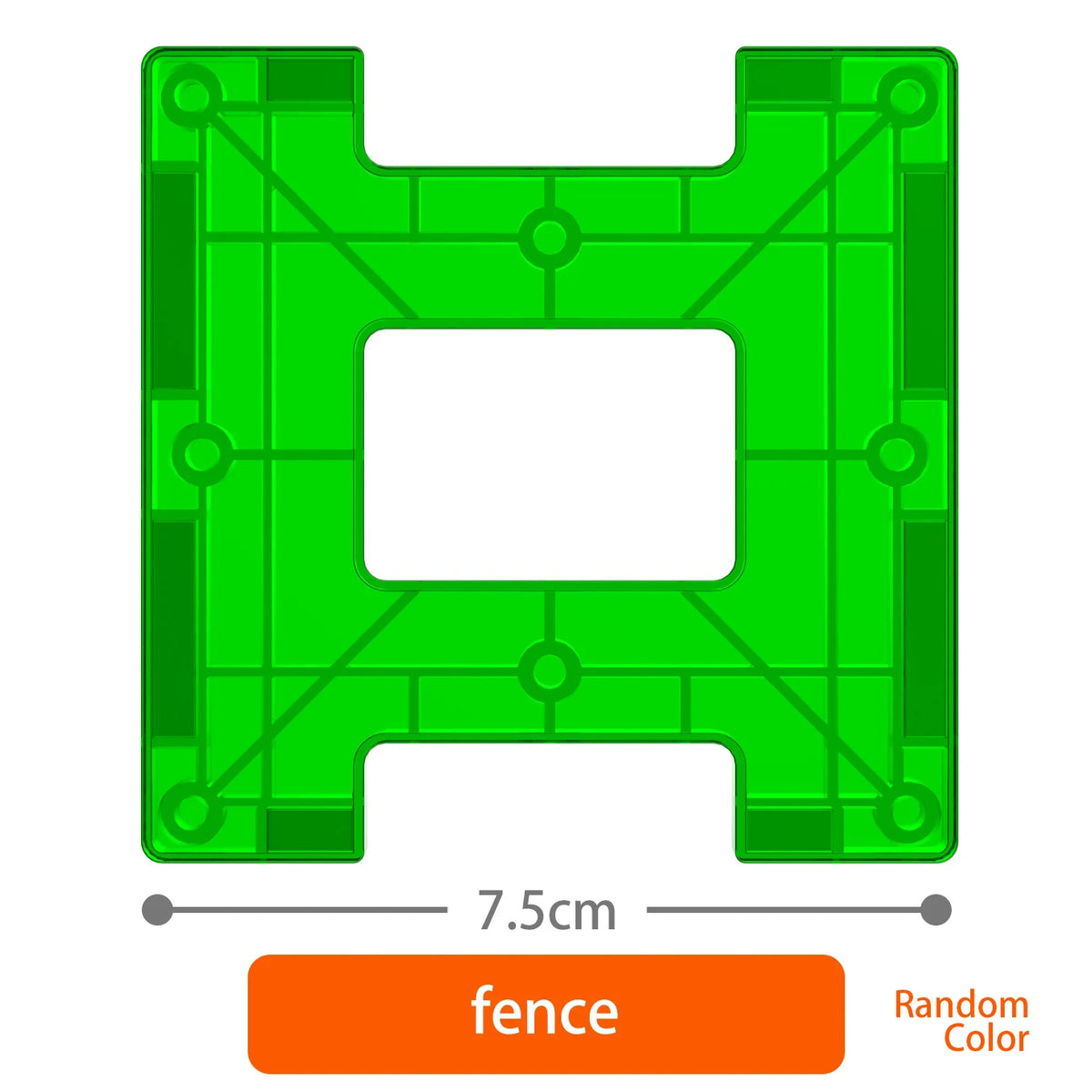 A green magnetic building block set shaped like the letter H for STEM learning.