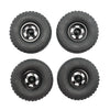 RC Car Metal Wheel Rims with Soft Rubber Tires (Set of 4)