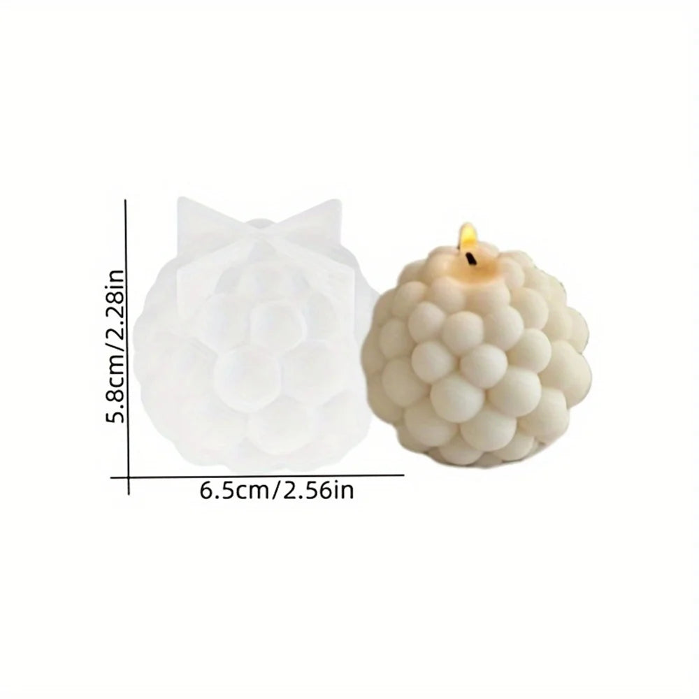 3D Bubble Candle Mold Set - Spherical Silicone Molds for Unique DIY Candles