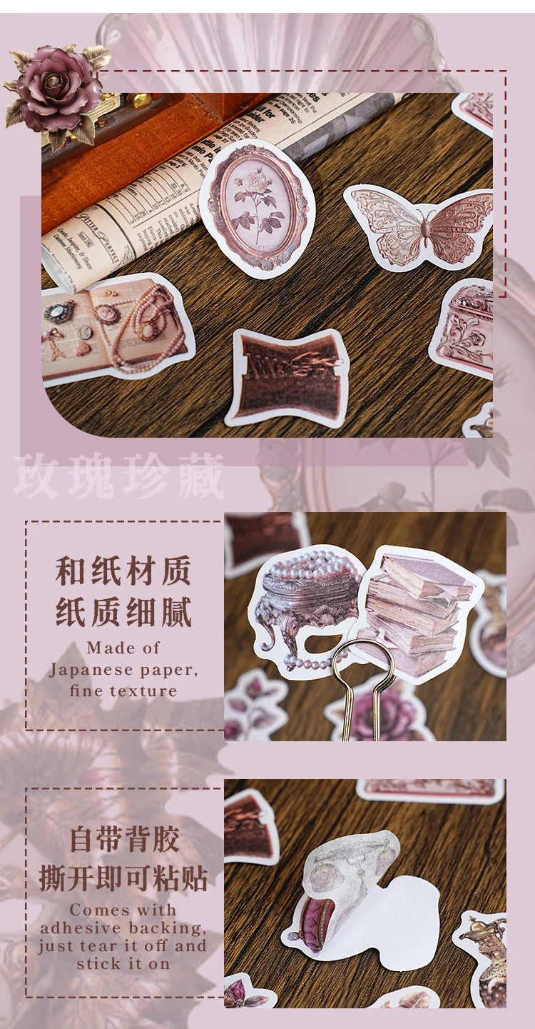 Vintage Alchemy Washi Sticker Pack – 50 Unique Metal-Inspired Designs for DIY Crafts