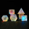 Premium 7-Piece Frosted Gemstone Polyhedral Dice Set for Tabletop RPGs