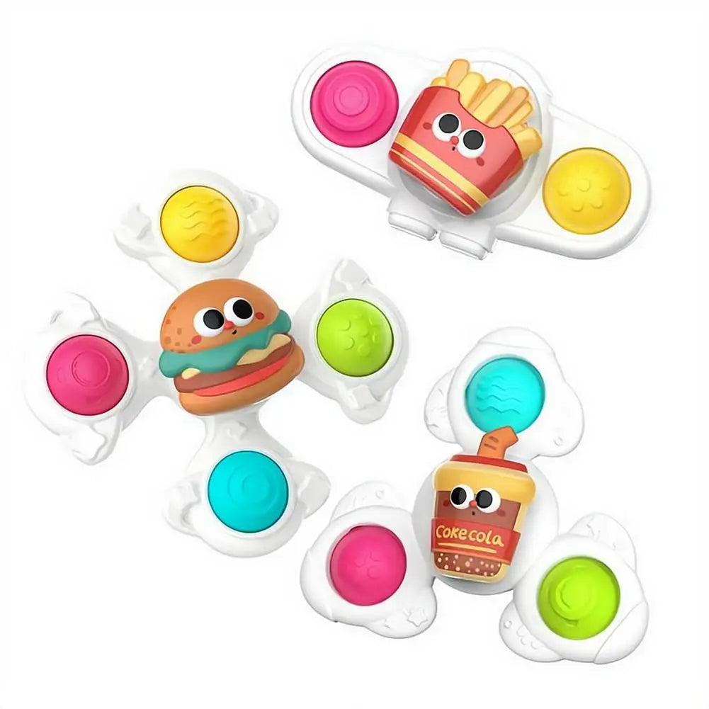 Colorful Suction Cup Spinner Toy for Baby | Sensory Fidget Fun