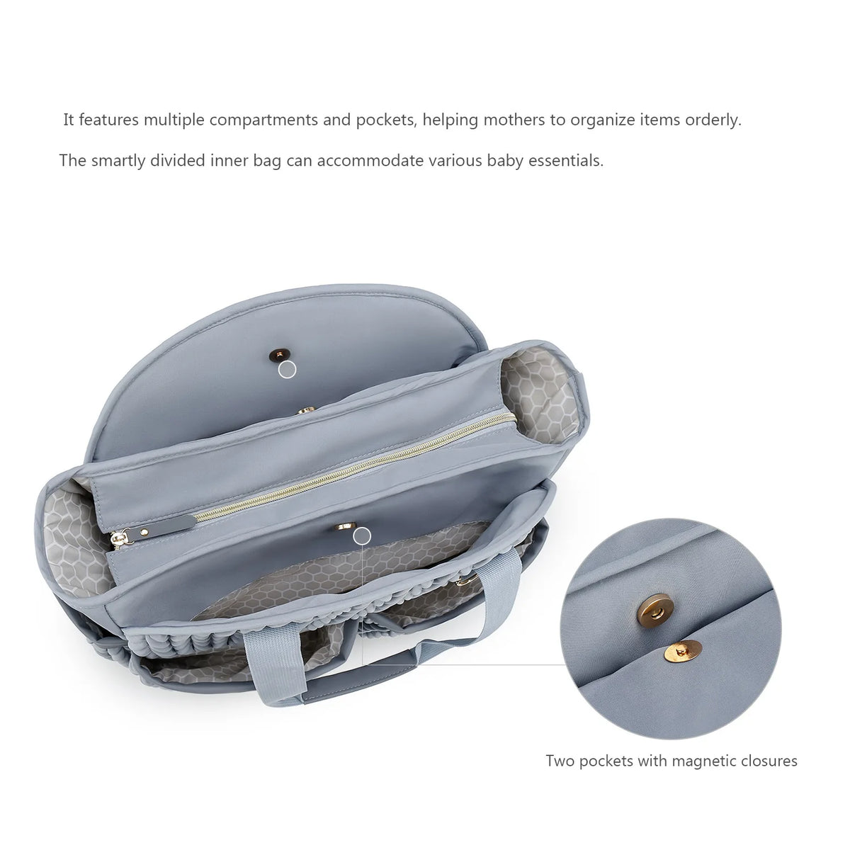 Waterproof Diaper Bag with Multiple Pockets for Parents