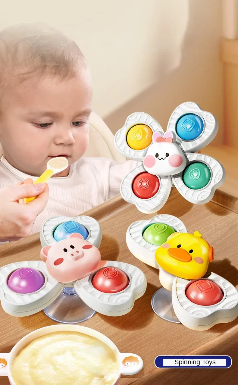 Spinning Suction Cup Bath Toys for Toddlers