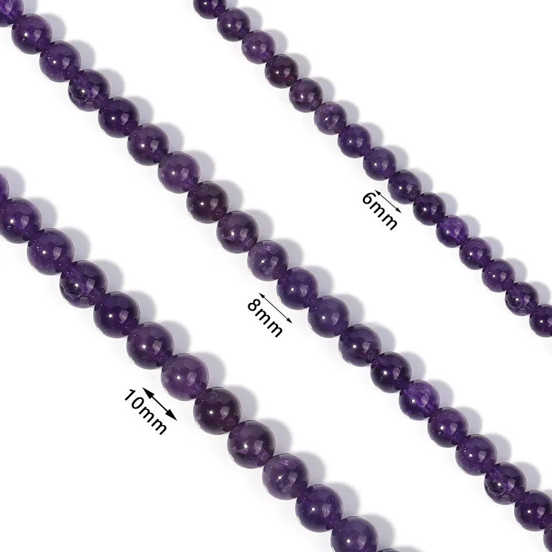 Natural Amethyst Stone Beads for Jewelry Making