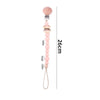 Wooden Baby Pacifier Clip with Crochet Charms
