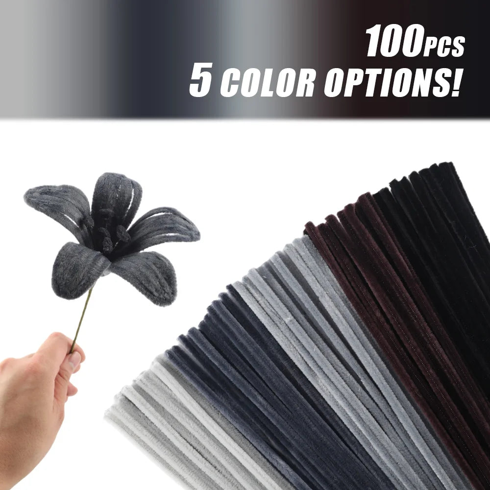 Chenille Pipe Cleaners for Crafts – 100 Pack