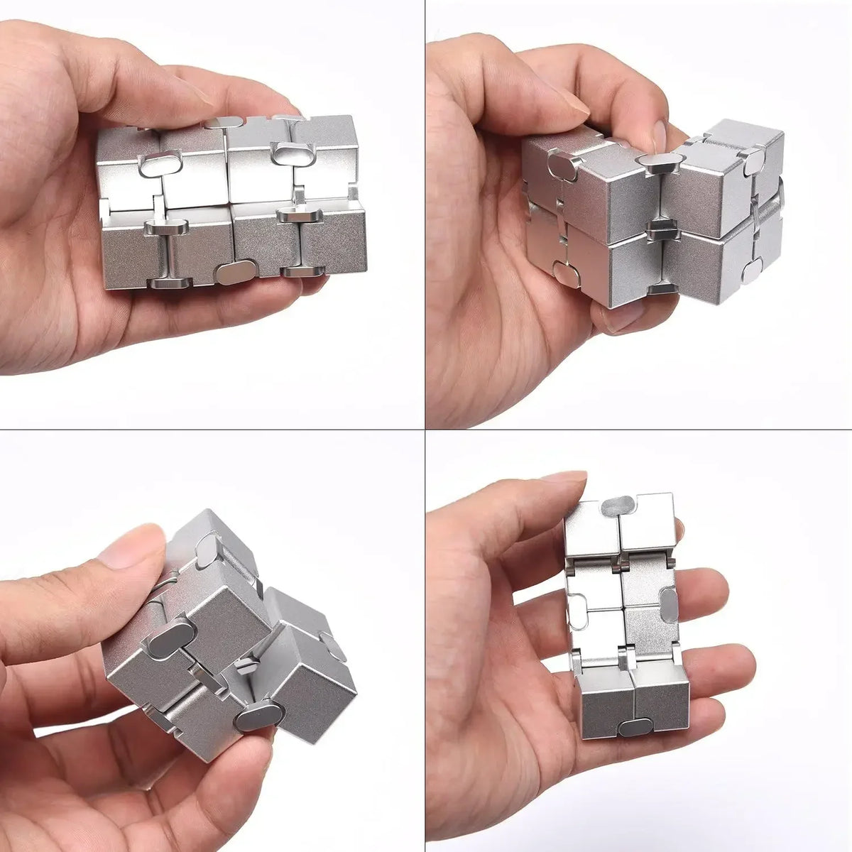 Infinity Cube Fidget Toy – Durable Metal & Plastic Stress Reliever
