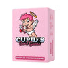 Pink box of Cupid's Card Games featuring a winged baby character and the Couples Drinking Game title
