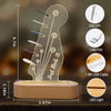 Guitar Pick Display Stand with LED Light and Wood Base