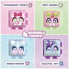 Four adorable themes of strawberry treats, cozy garden, kawaii dreams, and celestial sky LED mechanical switch fidget keychai