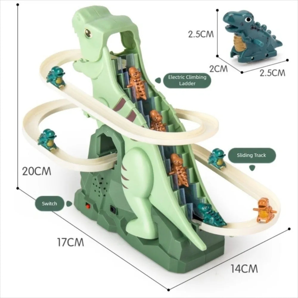 Electric Dinosaur Race Track Toy with Lights and Music