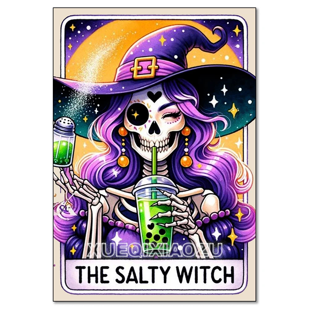 Witch Tarot Diamond Painting Kit - DIY Full Drill Craft for Home Decor