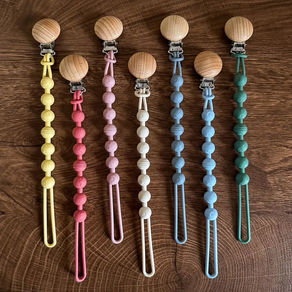 Silicone Baby Pacifier Clip with Teether