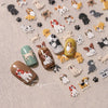 Cartoon Dog 5D Embossed Nail Art Stickers